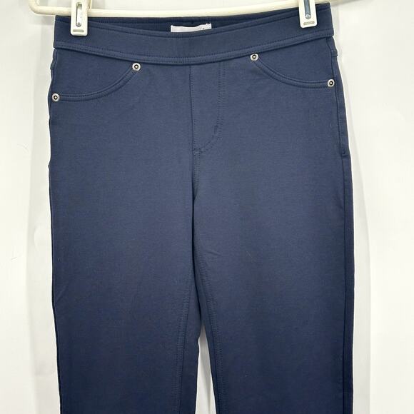 Susan Graver Weekend Cavalry Twill Knit Slim NAVY Pants Womens 2XSP XXS Petite - Picture 1 of 8